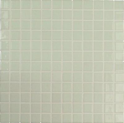 Мозаика Vidrepur 1043434 Colors 100 белая (на бумаге) 31.7х31.7 белая глянцевая моноколор, чип 25x25 квадратный