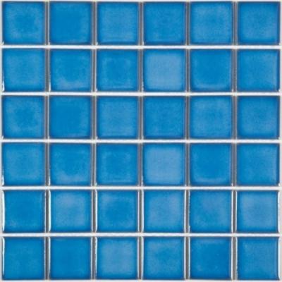 Мозаика NSmosaic PORCELAIN PW4848-07 306х306 синяя глянцевая