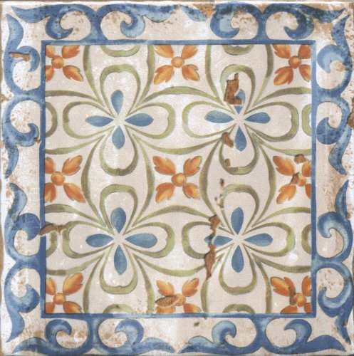 Декор Kerama Marazzi HGD\A190\17000 Виченца Майолика 15х15 бежевый матовый с орнаментом