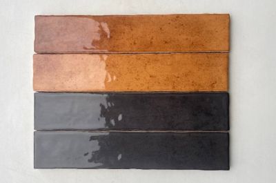 Настенная плитка Cifre Kalon Antracite Brillo 5x25 черная глянцевая