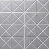 Мозаика Star Mosaic GREY 25.9x25.9 серая матовая, чип 60x40 треугольный