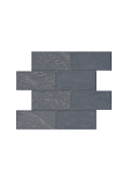 Мозаика Estima Mosaic/LN04_NS/TE04_NS/28,6x35/BricksBig Luna Black 28.6x35 черная неполированная под кирпич, чип прямоугольный