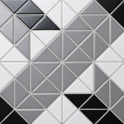 Мозаика Star Mosaic CARPET GREY 25.9x25.9 серая матовая, чип 60x40 треугольный
