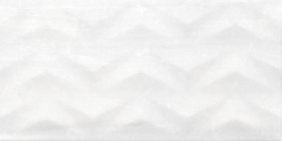Настенная плитка Ceramika Konskie 57003 Tampa White Axis Rett 30x60 белая глянцевая / рельефная под камень / геометрия