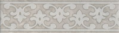 Бордюр Kerama Marazzi OS\B296\8348 Ферони 20x5,7 серый матовый под камень / орнамент
