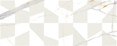 Декоративная плитка Laparet х9999284121 Champagne 50x20 белый глазурованный глянцевый геометрия
