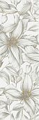 Панно Vallelunga VROD33LIL Revesta Decoro Lilium 32.5x99.2 белое / серое сатинированное с цветами