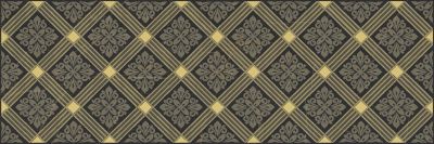 Декоративная плитка Laparet AD\B483\60045 х9999217261 Royal 60x20 черная глянцевая с узорами