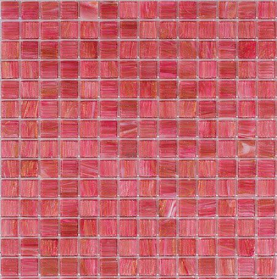 Мозаика ROSE MOSAIC GG187 Gold Star (размер чипа 20x20 мм) 32.7x32.7 розовая глянцевая авантюрин