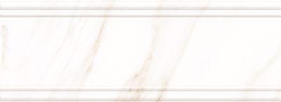 Бордюр Axima 52858 Луизиана B 11x30 белый глянцевый / рельефный под мрамор