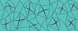 Декоративная плитка Azori 587102001 Декор Vela Tiffani Stella 20.1x50.5 бирюзовая глазурованная глянцевая узоры