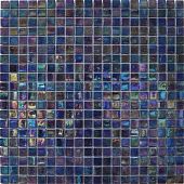 Мозаика Rose Mosaic WJ47 Galaxy 32.7x32.7 синяя глянцевая перламутр, чип 15x15 квадратный