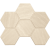 Мозаика Estima Mosaic/GB01_NR/25x28,5/Hexagon Gabbro White 25x28.5 белая неполированная под камень, чип гексагон