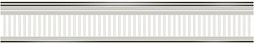 Бордюр карандаш Eurotile Ceramica 907V Valentino 29.5x5 белый глянцевый с орнаментом