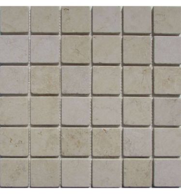 Мозаика FK Marble 35406 Classic Mosaic Botticino 48-6T 30.5x30.5 бежевая матовая
