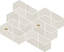 Мозаика Italon 620110000179 Континуум Полар Джуэл / Continuum Polar Mosaico Jewel 31.1x38.2 белая натуральная под бетон