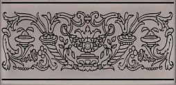 Декор Kerama Marazzi STG\E509\16008 Авеллино 15x7.4 коричневый глянцевый с орнаментом