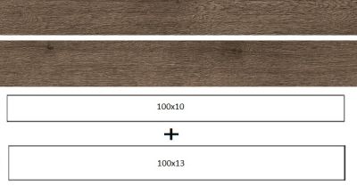 Керамогранит Ragno R5SC Woodreal Marrone 13x100 коричневый под дерево