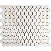 Мозаика Star Mosaic С0003582 Hexagon VMwP 26.5x30.5 белая полированная под мрамор, чип 23x23 мм гексагон