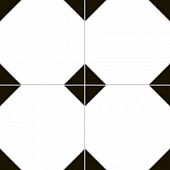 Напольная плитка Dualgres DG_CH_CAM CHIC COLLECTION Cambridge 45x45 черно-белая глазурованная матовая пэчворк