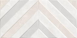 Настенная плитка ALMA Ceramica TWU09RVL407 Rivoli 50x24.9 серая / кремовая глянцевая под камень / полосы