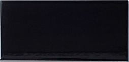 Настенная плитка NSmosaic FTH752A Ceramic плоская 7.5x15 черная глянцевая моноколор
