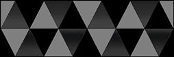 Декоративная плитка Laparet 17-03-04-463-0 Sigma 60x20 черная глазурованная глянцевая / неполированная геометрия