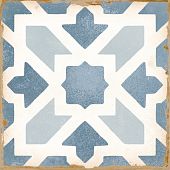 Плитка Peronda 0278029420 Casablanca Gaza 12.5x12.5 голубая матовая с орнаментом