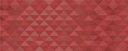 Декоративная плитка Azori 587072001 Декор Vela Carmin Confetti 20.1x50.5 красная глазурованная глянцевая геометрия