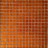 Мозаика Rose Mosaic F131 Shiny 32.7x32.7 оранжевая глянцевая с искрящимся эффектом, чип 20x20 квадратный