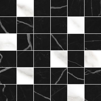 Мозаика Laparet х9999281556 Negro 30x30 черная глазурованная матовая под мрамор