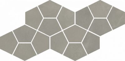 Мозаика Italon 620110000184 Континуум Айрон Призм / Continuum Iron Mosaico Prism 41.3x20.5 серая натуральная под бетон