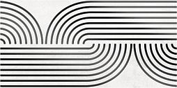 Вставка Axima Бордо D 25x50 белая / черная матовая под геометрию