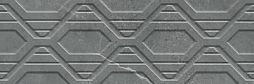 Настенная плитка Azteca Rev. Dubai R90 oxo graphite 30x90 графит глянцевая с орнаментом