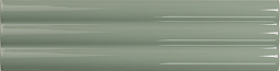 Настенная плитка DNA Match Curved Sage Gloss 6.25x25 зеленая глянцевая / рельефная моноколор