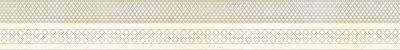 Бордюр карандаш Eurotile Ceramica 609 Marbelia 24.5x3 бежевый / коричневый глянцевый геометрия
