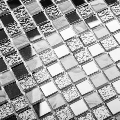 Мозаика Star Mosaic JMG21500 / С0004610 Mix Inox 30x30 серебряная глянцевая под металл, чип 15x15 мм квадратный