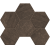 Мозаика Estima Mosaic/GB04_NR/25x28,5/Hexagon Gabbro Brown 25x28.5 коричневая неполированная под камень, чип гексагон
