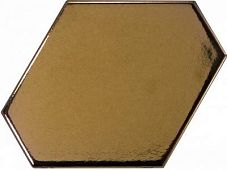 Настенная плитка Equipe 23835 Scale 12.4x10.8 золотая глянцевая моноколор