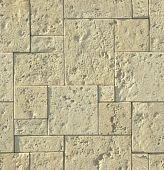 Камень искусственный White Hills 485-10 Бремар 10x10 / 39x39 / вариативный размер бежевый рельефный / матовый