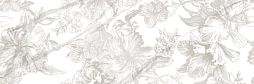 Декоративная плитка Eurotile Ceramica 688 Insomnia 89.5x29.5 белая глянцевая флористика