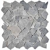 Мозаика Pixel mosaic PIX263 из мрамора Grey 30.5x30.5 серая матовая под камень, чип произвольный