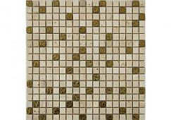 Мозаика Orro mosaic KLONDIKE 30x30 бежевая глянцевая-матовая, чип 15x15 квадратный