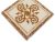 Напольная вставка Роскошная мозаика ВК 05 6x6 Гётеборг керамическая коричневая матовая/глянцевая