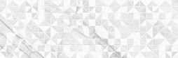 Декоративная плитка Global Tile 1664-0210 Pulse мозаика 60x20 белая матовая под мрамор
