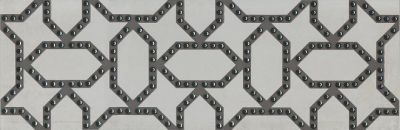 Декоративная плитка Kerama Marazzi DC\A08\13059TR Раваль 30x89.5 (9 мм) серая матовая под металл / с орнаментом