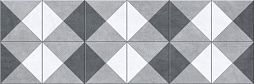 Настенная плитка Alma Ceramica TWU93ORG27R Origami 30x90 серая / белая матовая под мозаику с орнаментом