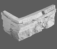 Угловой элемент Leonardo Stone Луара 100 белый рельефный под камень
