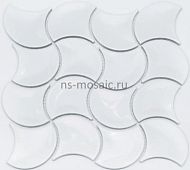 Мозаика NSmosaic RUSTIK PS7300-46 276х276 белая глянцевая