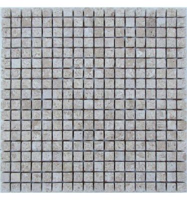 Мозаика FK Marble 35669 Classic Mosaic Travertine Latte 15-7T 30.5x30.5 бежевая матовая